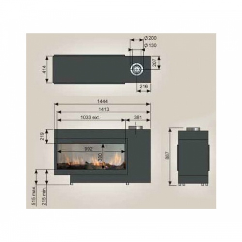 Газовый камин Faber Aspect ST L